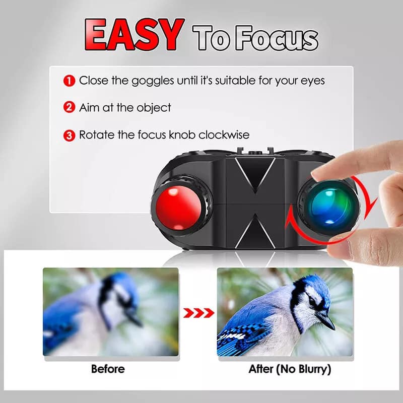 Night Vision Goggles Binoculars HD Digital IR Head Mounted Rechargeable Night Vision Goggles Binoculars - HD Digital IR with Infrared Spotlight for Nighttime Observation