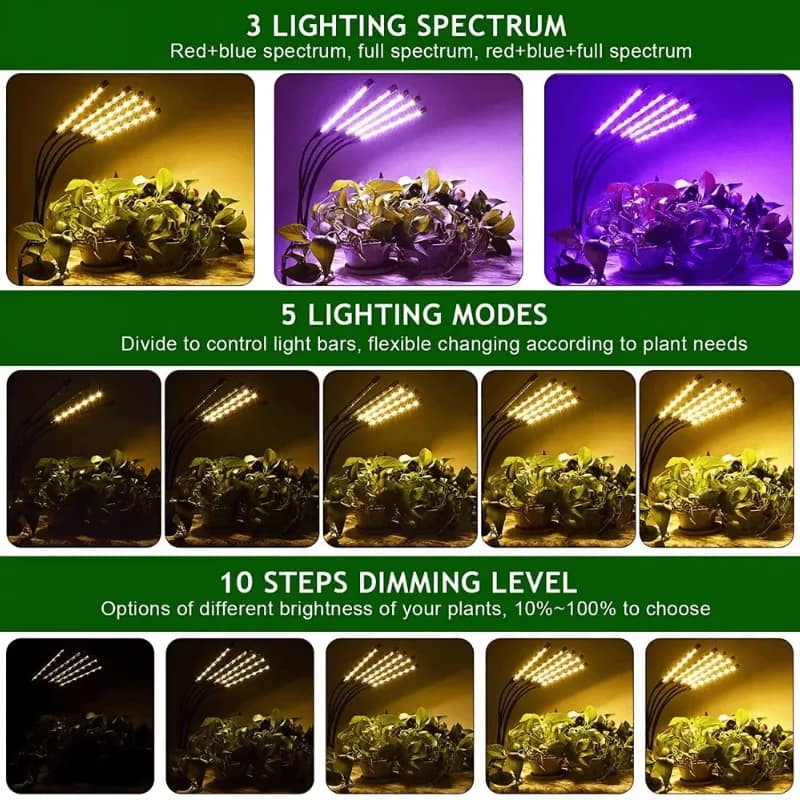 LED Plant Grow 5 Light with Stand LED Plant Grow 5 Light with Stand - Image 5