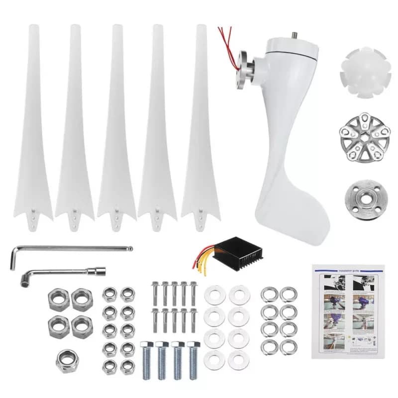 3000W 48V Wind Turbine Generator Kit 3000W Wind Turbine Generator Kit with 48V, durable nylon blades, and aluminum alloy construction for sustainable energy production in homes, off-grid setups, and marine use.
