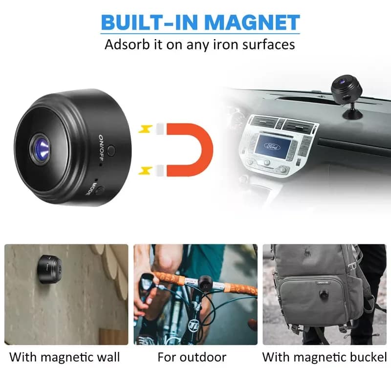 Wireless Mini Magnetic Security Camera with 1080P HD Night Vision Wireless Mini Magnetic Security Camera with 1080P HD Night Vision - Image 2