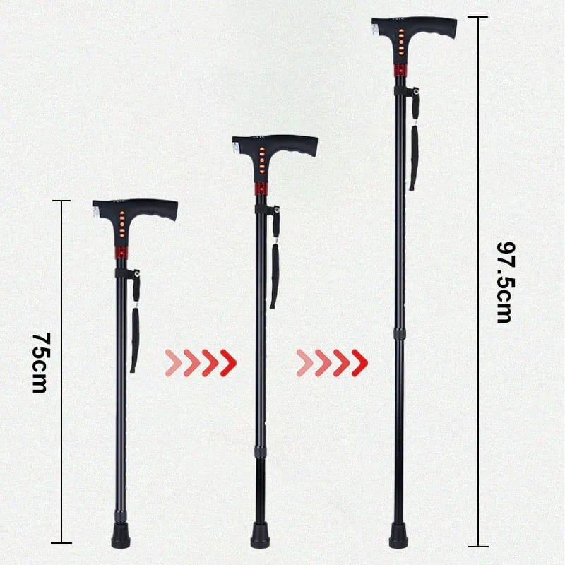 Multifunctional Foldable LED Flashlight Walking Cane Multifunctional Foldable LED Flashlight Walking Cane - Image 7