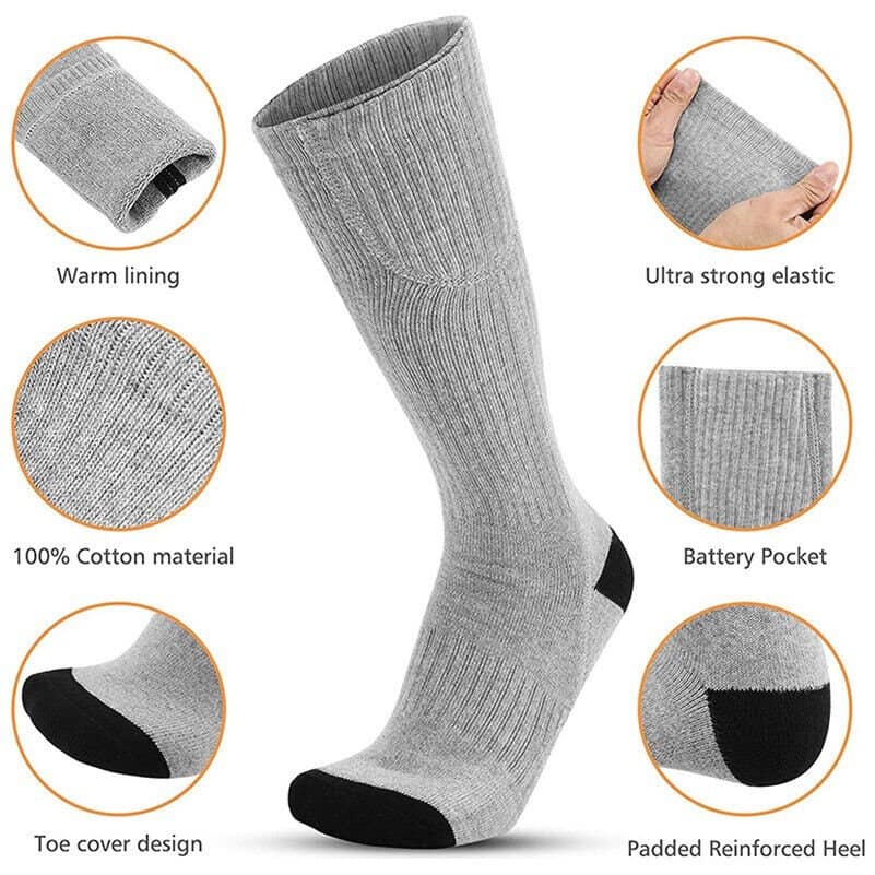 Rechargeable Electric Heated Socks Electric Heated Socks Rechargeable with Battery - SNAPPYFINDS.COM ™
