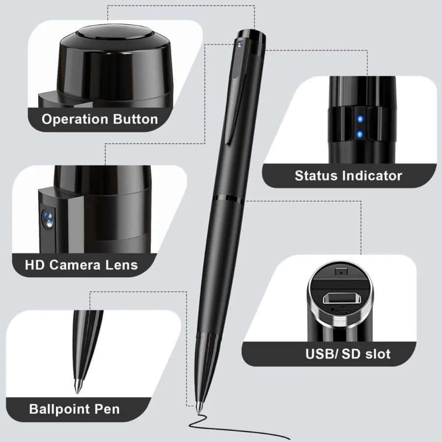 Mini Cam Pocket Pen Camera 1080P HD 64GB Mini Video Recorder DVR Security USB - Image 5