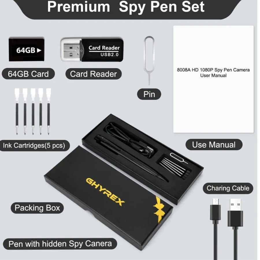 Mini Cam Pocket Pen Camera 1080P HD 64GB Mini Video Recorder DVR Security USB - Image 6