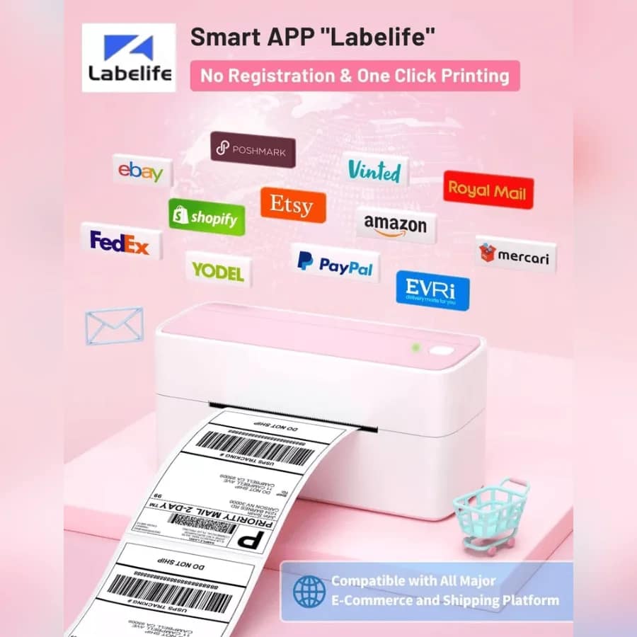 Wireless Bluetooth Thermal Label Printer