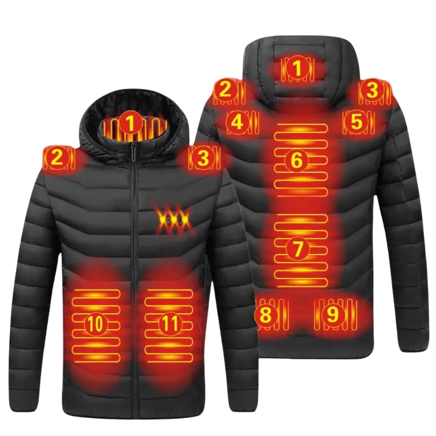 Electric USB Heated Vest Jacket with Battery 11-Zone USB Heated Jacket for Ultimate Warmth and Comfort