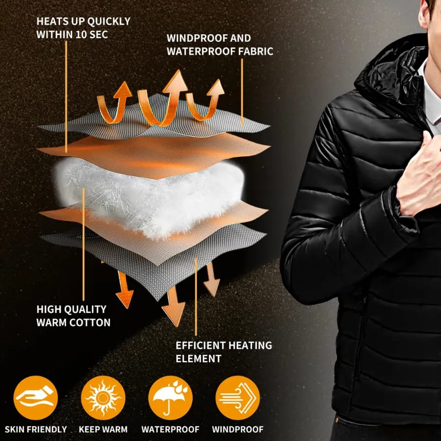 Electric USB Heated Vest Jacket with Battery Electric USB Heated Vest Jacket with Battery - Image 3