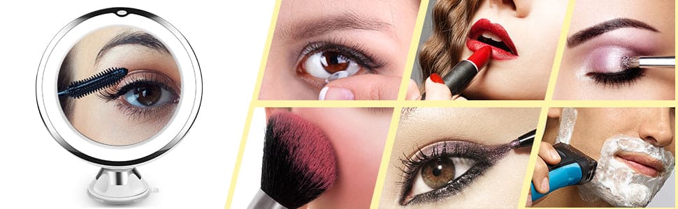 10x LED Vanity Magnifying Mirror