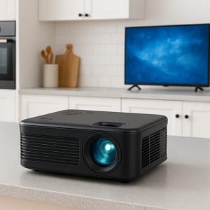 Home Mini Pocket Projector – Wireless 4K Portable Projector for iPhone, Android, and Home Entertainment